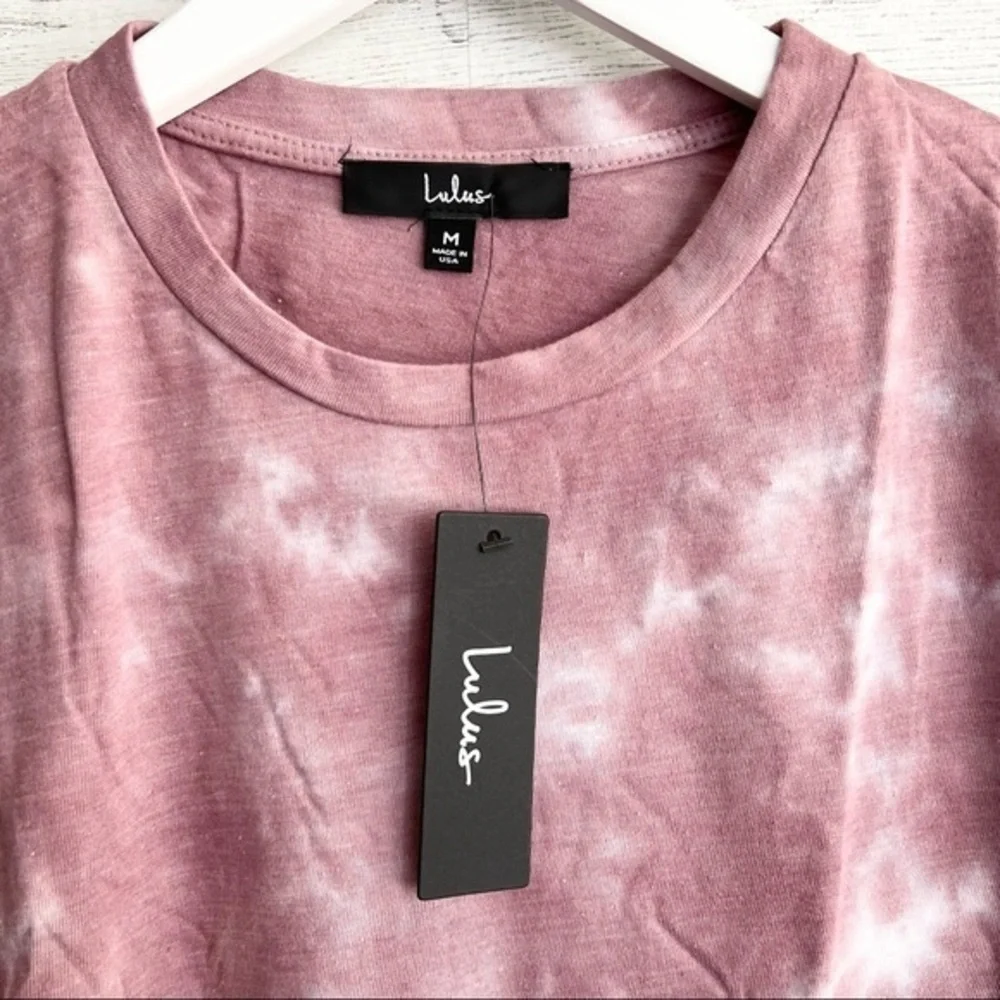 Lulu’s Cozy Livin' Mauve Purple Tie-Dye Tee Size Medium NWT - Picture 7 of 11